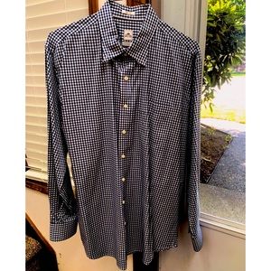Men’s Peter Millar size extra large royal blue checked collared button down